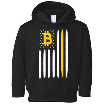 Bitcoin USA Flag Toddler Hoodie