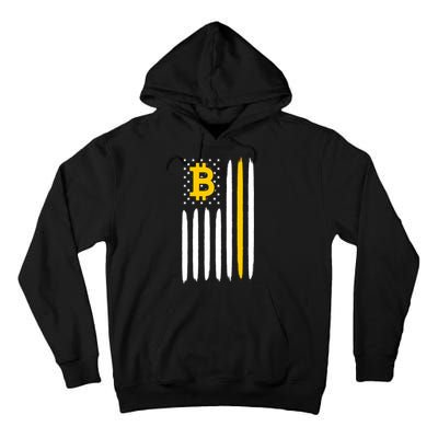Bitcoin USA Flag Tall Hoodie