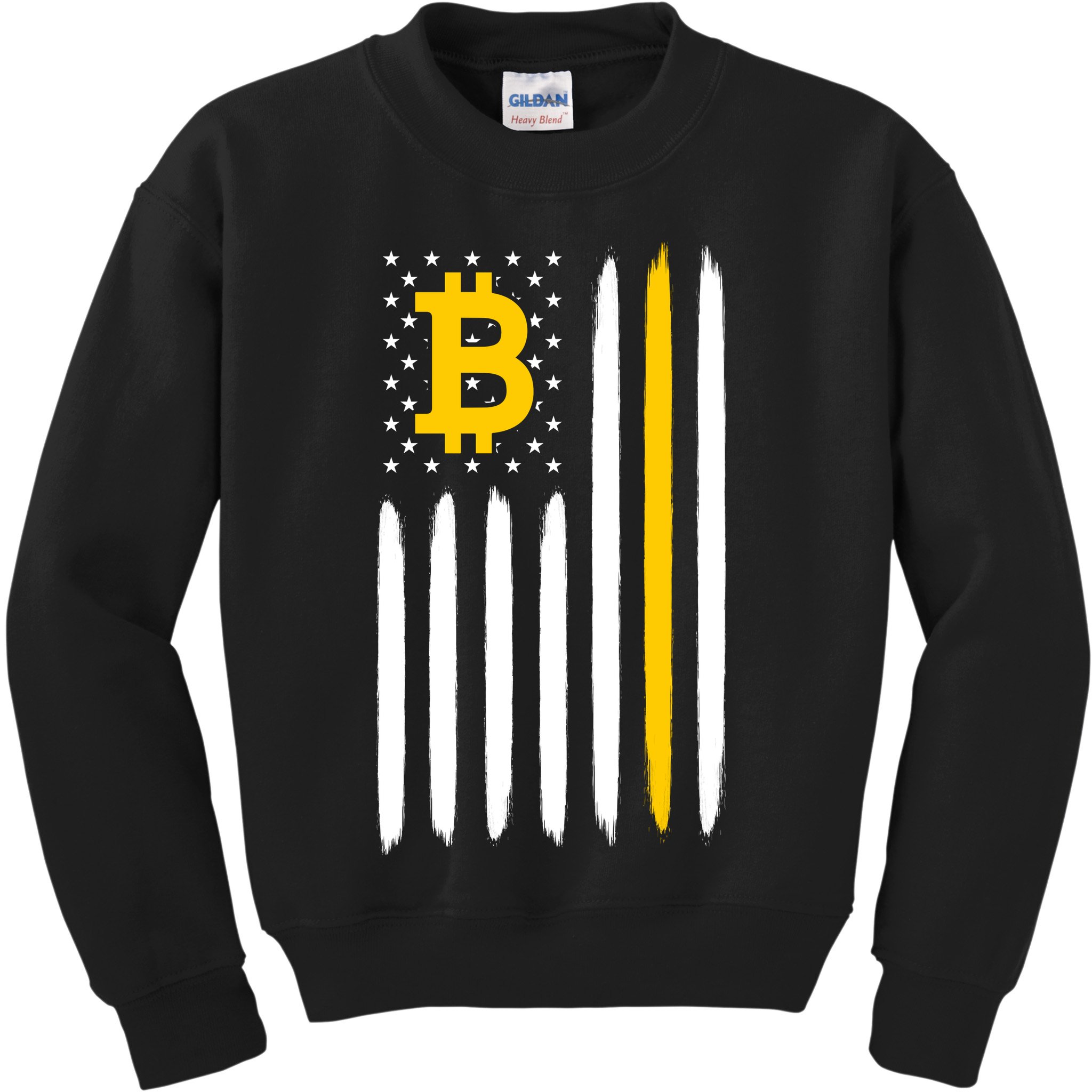 Bitcoin USA Flag Kids Sweatshirt