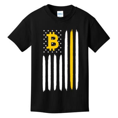 Bitcoin USA Flag Kids T-Shirt