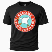 Become Ungovernable Funny Goose Cooling Performance Crew T-Shirt