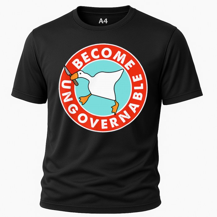 Become Ungovernable Funny Goose Cooling Performance Crew T-Shirt