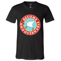 Become Ungovernable Funny Goose V-Neck T-Shirt