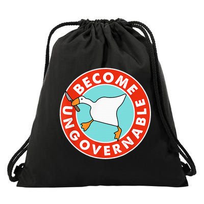 Become Ungovernable Funny Goose Drawstring Bag