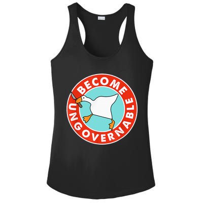 Become Ungovernable Funny Goose Ladies PosiCharge Competitor Racerback Tank