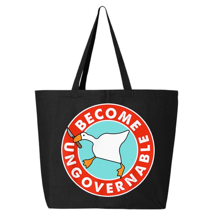 Become Ungovernable Funny Goose 25L Jumbo Tote