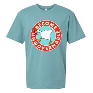 Become Ungovernable Funny Goose Sueded Cloud Jersey T-Shirt