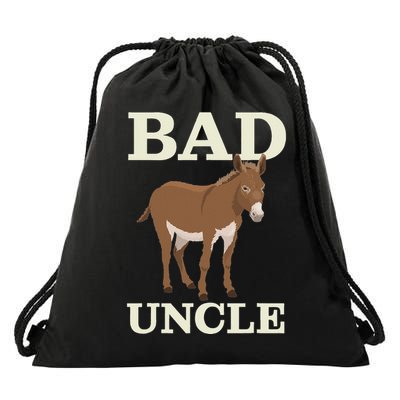Bad Uncle Funny Uncle Donkey Uncles Drawstring Bag