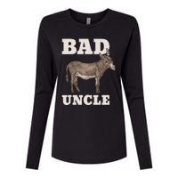 BADASS Uncle Funny Pun Cool Womens Cotton Relaxed Long Sleeve T-Shirt