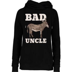 BADASS Uncle Funny Pun Cool Womens Funnel Neck Pullover Hood