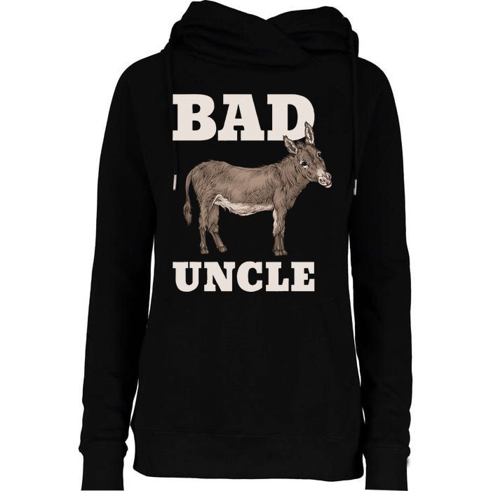 BADASS Uncle Funny Pun Cool Womens Funnel Neck Pullover Hood