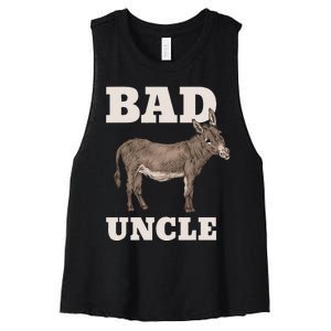 BADASS Uncle Funny Pun Cool Women's Racerback Cropped Tank