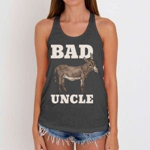 BADASS Uncle Funny Pun Cool Women's Knotted Racerback Tank