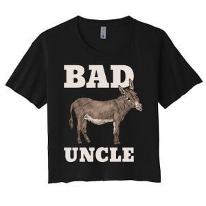 BADASS Uncle Funny Pun Cool Women's Crop Top Tee