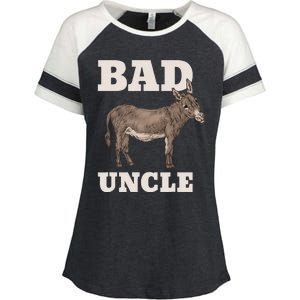 BADASS Uncle Funny Pun Cool Enza Ladies Jersey Colorblock Tee