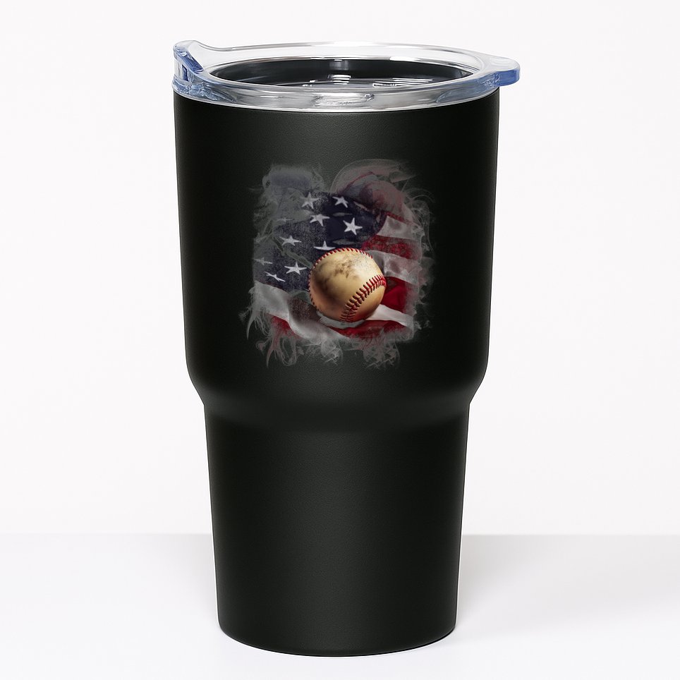Baseball Usa Flag Tumbler