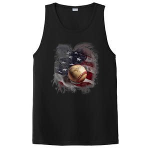 Baseball Usa Flag PosiCharge Competitor Tank