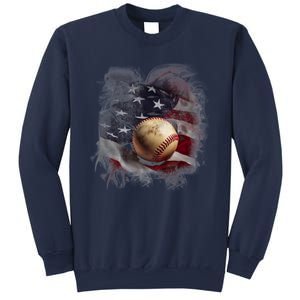 Baseball Usa Flag Sweatshirt