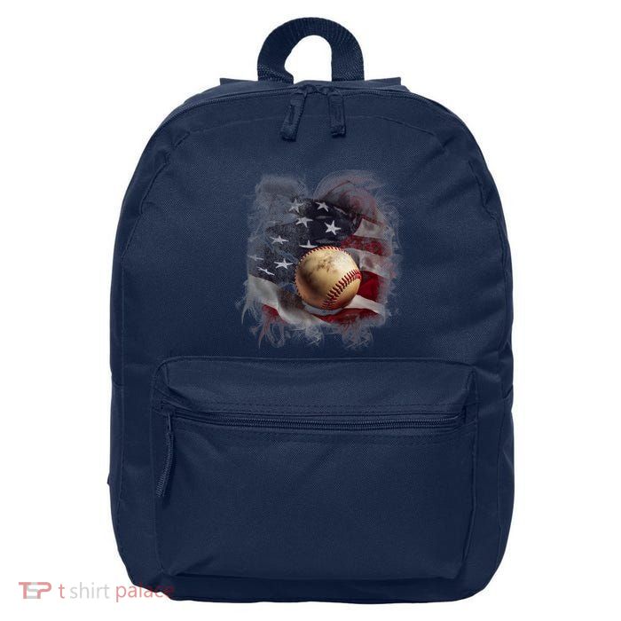 Baseball Usa Flag 16 in Basic Backpack