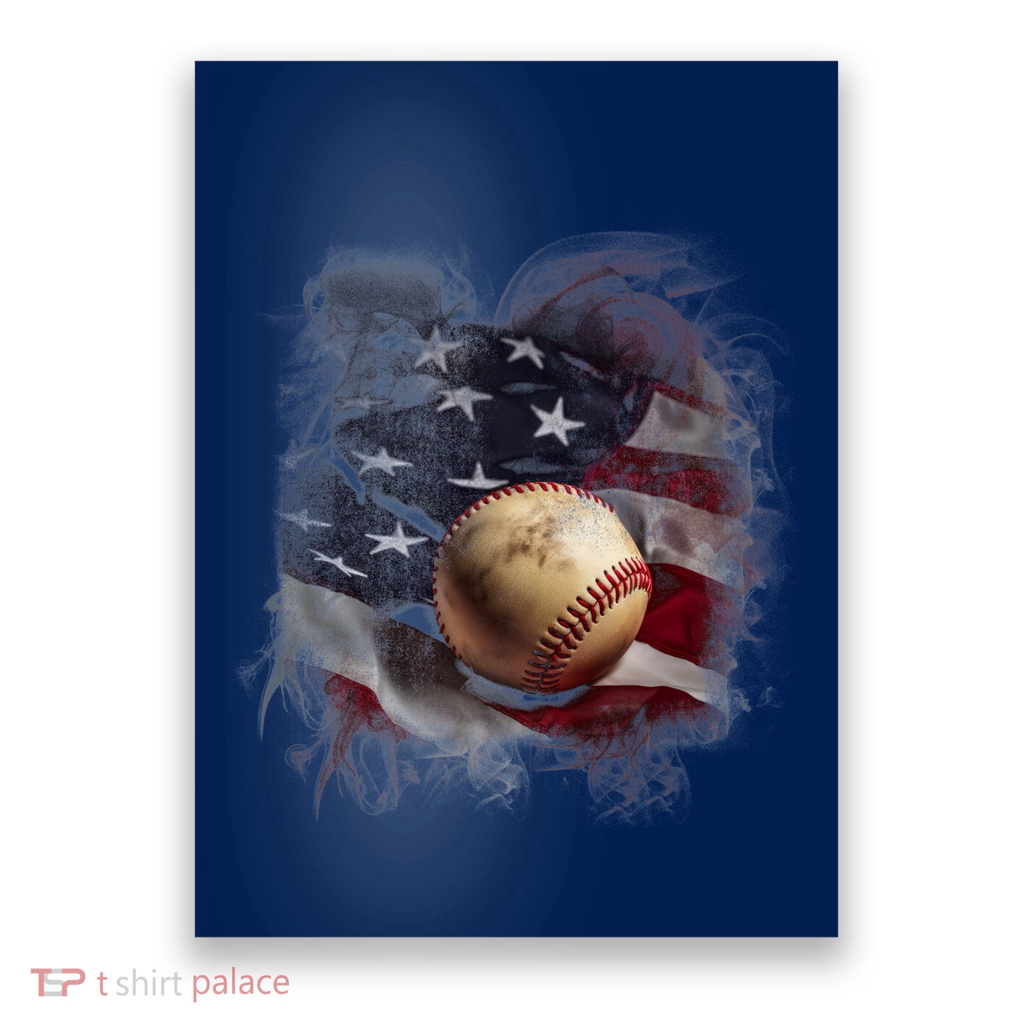 Baseball Usa Flag Poster