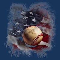 Baseball Usa Flag Tie-Dye T-Shirt