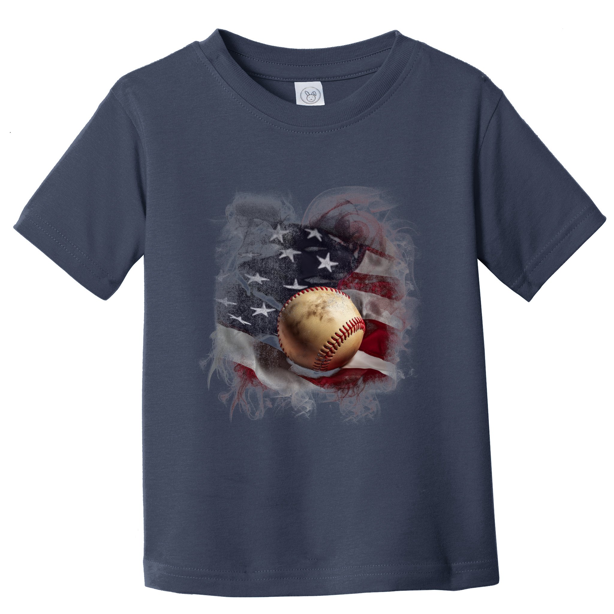 Baseball Usa Flag Toddler T-Shirt