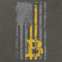 Bitcoin USA Flag Distressed Digital Currency Lover Cotton Canvas Backpack