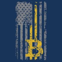 Bitcoin USA Flag Distressed Digital Currency Lover Drawstring Bag