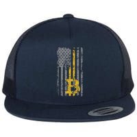 Bitcoin USA Flag Distressed Digital Currency Lover Flatbill Hat