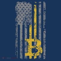 Bitcoin USA Flag Distressed Digital Currency Lover Baby Bodysuit