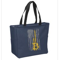 Bitcoin USA Flag Distressed Digital Currency Lover Zip Tote Bag