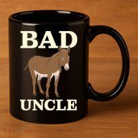 Bad Uncle Funny Uncle Donkey Uncles Gift 11oz C Handle Ceramic Mug