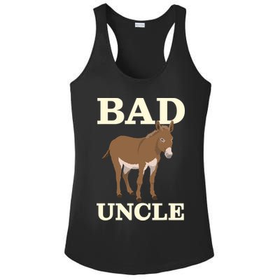 Bad Uncle Funny Uncle Donkey Uncles Gift Ladies PosiCharge Competitor Racerback Tank