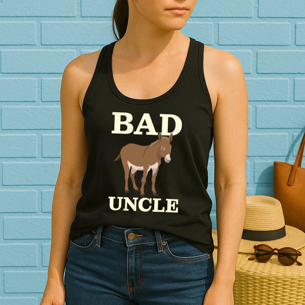 Bad Uncle Funny Uncle Donkey Uncles Gift Womens Tank Top