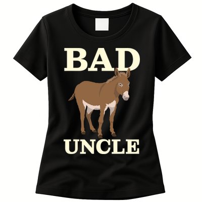 Bad Uncle Funny Uncle Donkey Uncles Gift Womens T-Shirt