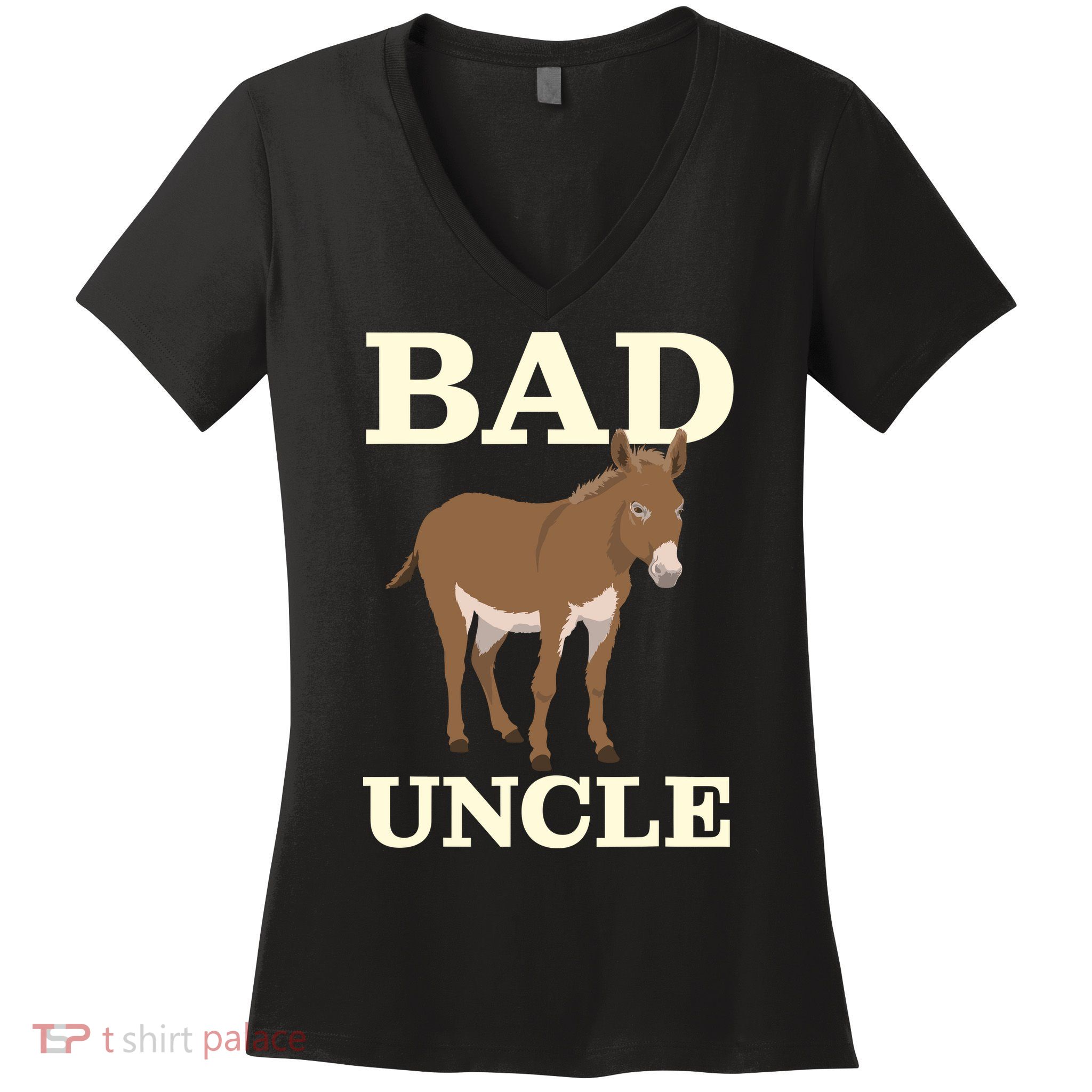 Bad Uncle Funny Uncle Donkey Uncles Gift Women's V-Neck T-Shirt