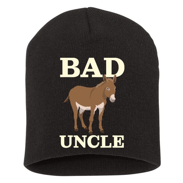 Bad Uncle Funny Uncle Donkey Uncles Gift Short Acrylic Beanie