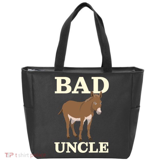 Bad Uncle Funny Uncle Donkey Uncles Gift Zip Tote Bag