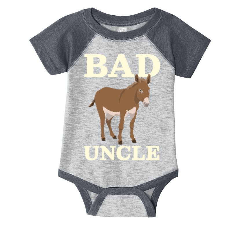 Bad Uncle Funny Uncle Donkey Uncles Gift Infant Baby Jersey Bodysuit