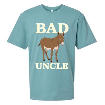 Bad Uncle Funny Uncle Donkey Uncles Gift Sueded Cloud Jersey T-Shirt