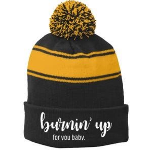 Burnin' Up For You boyband sucker for you concert Stripe Pom Pom Beanie