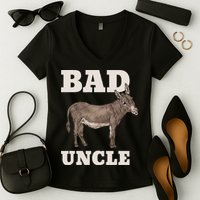 BADASS Uncle Funny Pun Cool Women's V-Neck T-Shirt