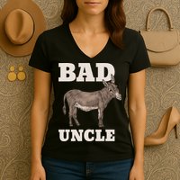 BADASS Uncle Funny Pun Cool Women's V-Neck T-Shirt