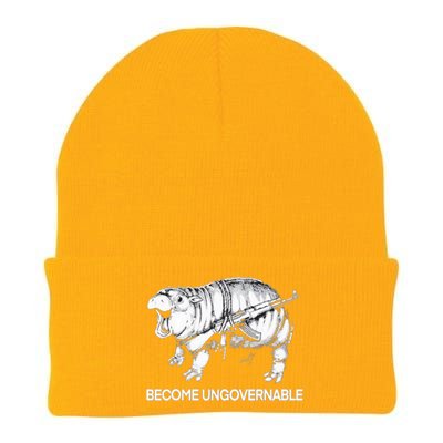 Become Ungovernable Funny Moodeng Knit Cap Winter Beanie