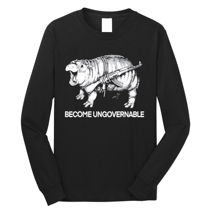 Become Ungovernable Funny Moodeng Long Sleeve Shirt