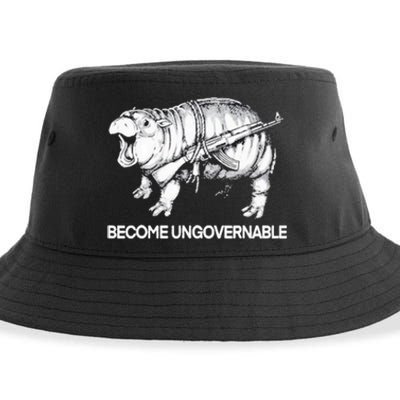 Become Ungovernable Funny Moodeng Sustainable Bucket Hat