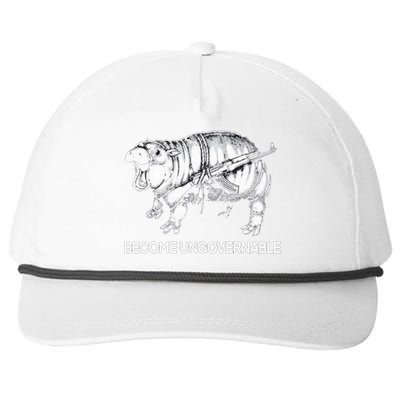 Become Ungovernable Funny Moodeng Snapback Five-Panel Rope Hat