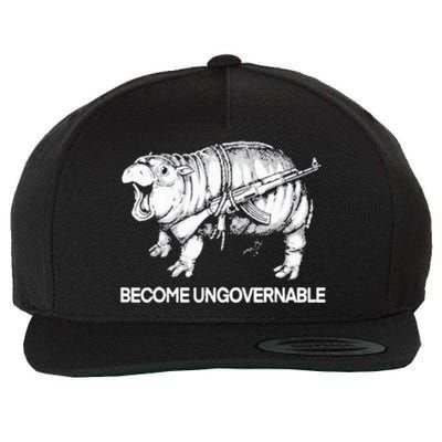 Become Ungovernable Funny Moodeng Wool Snapback Cap