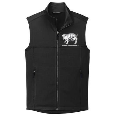 Become Ungovernable Funny Moodeng Collective Smooth Fleece Vest