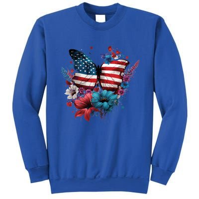 Butterfly Usa Flag Cute 4th July Butterfly Tee American Flag Cute Gift Sweatshirt